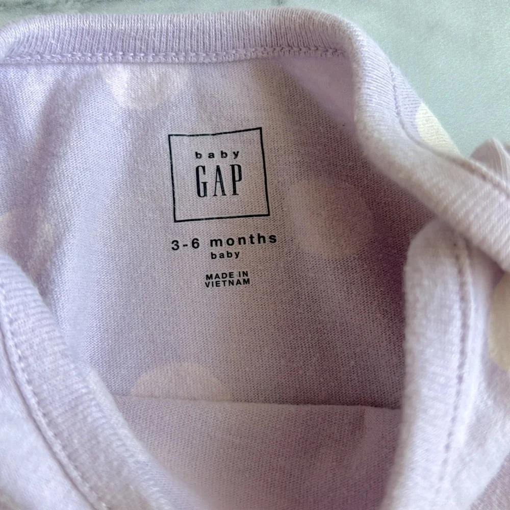 Baby Gap Pastel Purple Polka Dotted Cotton Bodysuit